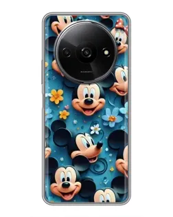 Чехол для Xiaomi Redmi A3 с картинкой «Паттерн Микки и Минни»