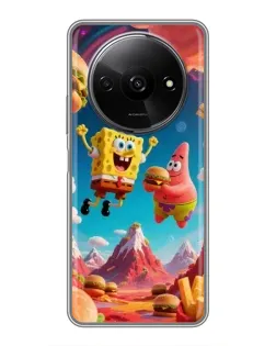 Чехол для Xiaomi Redmi A3 с картинкой «Космический фастфуд»
