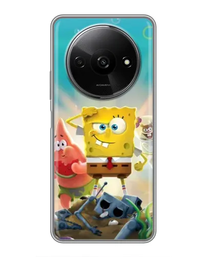 Чехол для Xiaomi Redmi A3 с картинкой «Спанч Боб победитель»