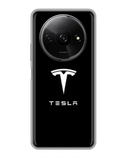 Чохол для Xiaomi Redmi A3 з картинкою «Tesla White Logo»