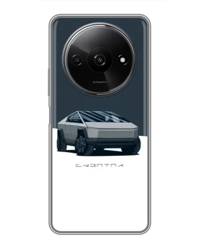 Чохол для Xiaomi Redmi A3 з картинкою «Сріблястий Cybertruck Tesla»
