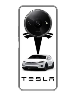 Чохол для Xiaomi Redmi A3 з картинкою «Tesla White Style»