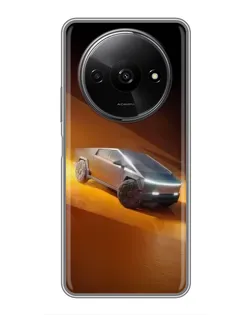 Чохол для Xiaomi Redmi A3 з картинкою «Cybertruck у пустелі»