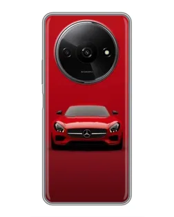 Чехол для Xiaomi Redmi A3 с картинкой «Красный Mercedes AMG»