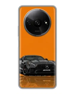 Чохол для Xiaomi Redmi A3 з картинкою «Помаранчевий Mercedes AMG»