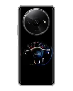 Чохол для Xiaomi Redmi A3 з картинкою «Салон Audi — кермо»