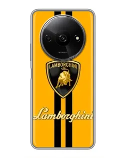 Чохол для Xiaomi Redmi A3 з картинкою «Lamborghini Stripe жовтий»