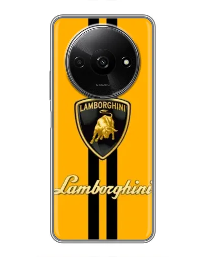 Чохол для Xiaomi Redmi A3 з картинкою «Lamborghini Stripe жовтий»