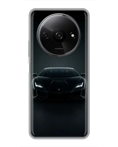 Чохол для Xiaomi Redmi A3 з картинкою «Чорний Lamborghini Aventador»