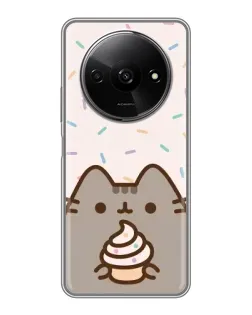 Чехол для Xiaomi Redmi A3 с картинкой «Пушин с кексом»