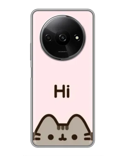 Чехол для Xiaomi Redmi A3 с картинкой «Пушин говорит Hi»