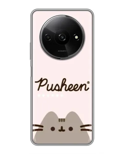 Чехол для Xiaomi Redmi A3 с картинкой «Pusheen логотип»