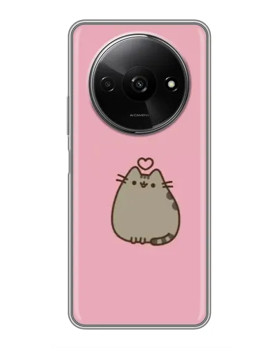 Чехол для Xiaomi Redmi A3 с картинкой «Pusheen сердце»