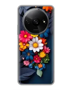 Чехол для Xiaomi Redmi A3 с картинкой «Цветочная феерия»