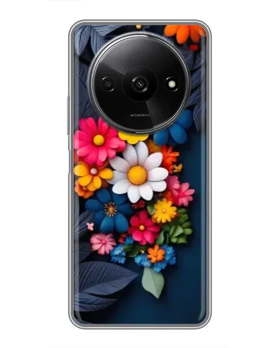 Чехол для Xiaomi Redmi A3 с картинкой «Цветочная феерия»