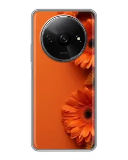 Чехол для Xiaomi Redmi A3 с картинкой «Оранжевые герберы»