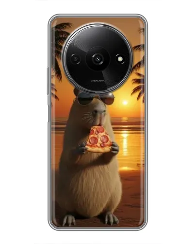 Чехол для Xiaomi Redmi A3 с картинкой «Капибара с пиццей» Чехол для Xiaomi Redmi A3 с картинкой «Капибара с пиццей»