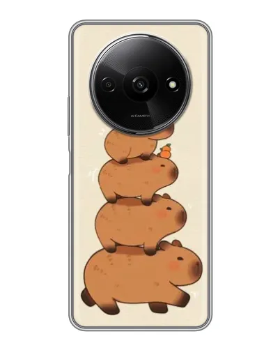 Чехол для Xiaomi Redmi A3 с картинкой «Башня из капибар» Чехол для Xiaomi Redmi A3 с картинкой «Башня из капибар»