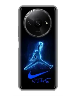 Чехол для Xiaomi Redmi A3x с картинкой «Jordan Neon Blue»