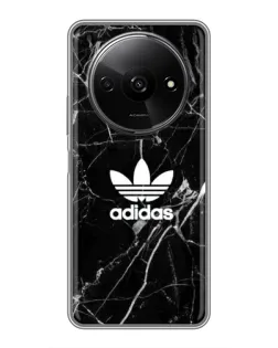 Чехол для Xiaomi Redmi A3x с картинкой «Белый мрамор Adidas»