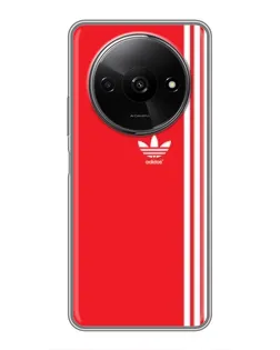 Чехол для Xiaomi Redmi A3x с картинкой «Красный минимализм Adidas»