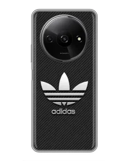 Чехол для Xiaomi Redmi A3x с картинкой «Adidas Карбоновая текстура»