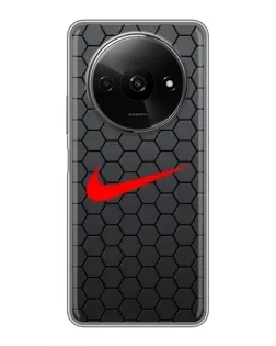 Чехол для Xiaomi Redmi A3x с картинкой «Nike — карбоновая сетка»