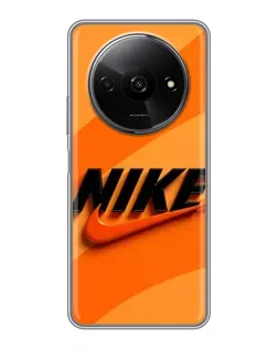 Чехол для Xiaomi Redmi A3x с картинкой «Оранжевый драйв Nike»