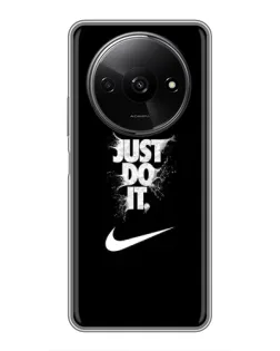 Чехол для Xiaomi Redmi A3x с картинкой «Текстовый принт Nike»