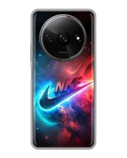Чехол для Xiaomi Redmi A3x с картинкой «Огненный логотип Nike»