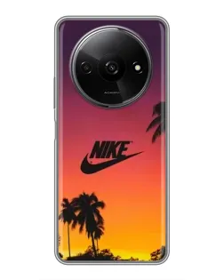 Чехол для Xiaomi Redmi A3x с картинкой «Nike на закате солнца»
