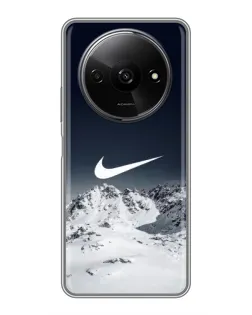 Чехол для Xiaomi Redmi A3x с картинкой «Nike — зимние горы»