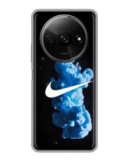 Чехол для Xiaomi Redmi A3x с картинкой «Nike и синий дым»