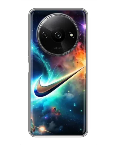 Чехол для Xiaomi Redmi A3x с картинкой «Космический Nike Swoosh» Чехол для Xiaomi Redmi A3x с картинкой «Космический Nike Swoosh»