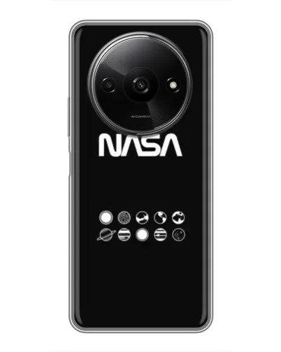 Чехол для Xiaomi Redmi A3x с картинкой «NASA — технический принт»