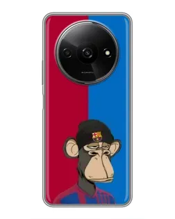 Чехол для Xiaomi Redmi A3x с картинкой «Bored Ape — фанат Барсы»