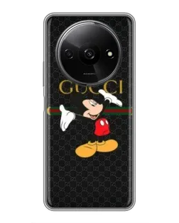 Чехол для Xiaomi Redmi A3x с картинкой «Микки Маус Gucci»