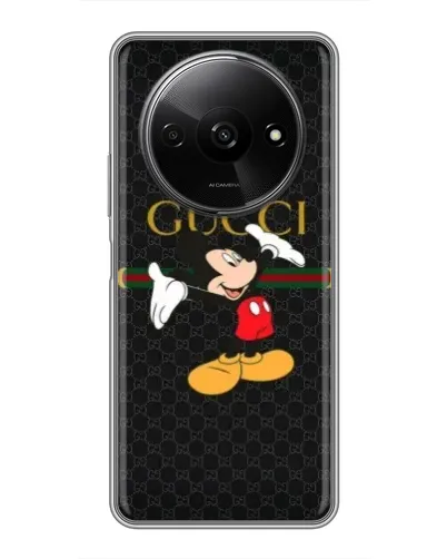 Чехол для Xiaomi Redmi A3x с картинкой «Микки Маус Gucci» Чехол для Xiaomi Redmi A3x с картинкой «Микки Маус Gucci»