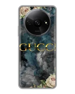 Чехол для Xiaomi Redmi A3x с картинкой «Абстрактные цветы Gucci»