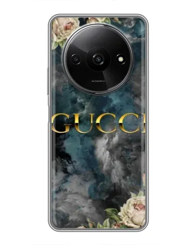Чехол для Xiaomi Redmi A3x с картинкой «Абстрактные цветы Gucci»