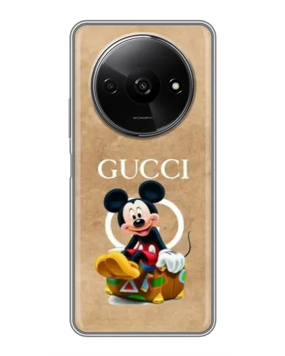 Чехол для Xiaomi Redmi A3x с картинкой «Микки Маус Gucci — крафт» Чехол для Xiaomi Redmi A3x с картинкой «Микки Маус Gucci — крафт»