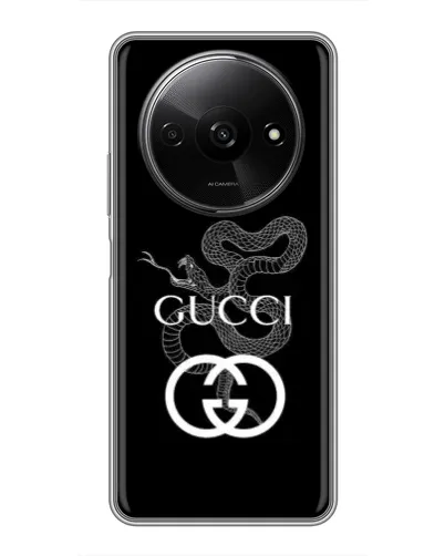 Чехол для Xiaomi Redmi A3x с картинкой «Gucci — серебряная змея» Чехол для Xiaomi Redmi A3x с картинкой «Gucci — серебряная змея»