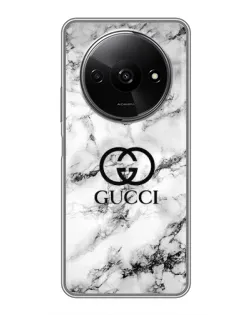 Чехол для Xiaomi Redmi A3x с картинкой «Gucci — мраморный шик»