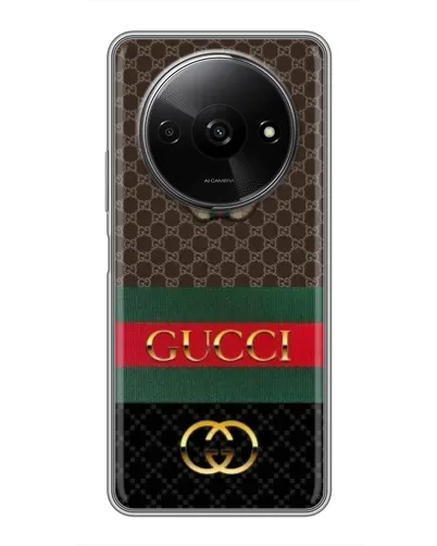 Чехол для Xiaomi Redmi A3x с картинкой «Gucci — брендированный десерт» Чехол для Xiaomi Redmi A3x с картинкой «Gucci — брендированный десерт»