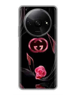 Чехол для Xiaomi Redmi A3x с картинкой «Gucci — неоновая роза»