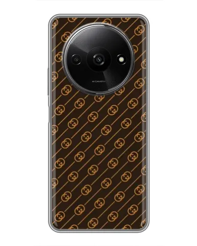 Чехол для Xiaomi Redmi A3x с картинкой «Gucci — золотые диагонали» Чехол для Xiaomi Redmi A3x с картинкой «Gucci — золотые диагонали»
