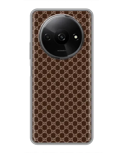 Чехол для Xiaomi Redmi A3x с картинкой «Gucci — шоколадная сетка» Чехол для Xiaomi Redmi A3x с картинкой «Gucci — шоколадная сетка»