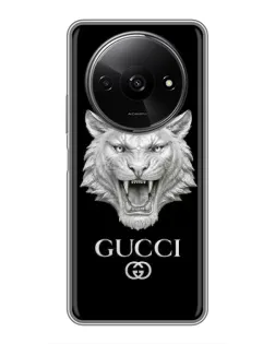 Чохол для Xiaomi Redmi A3x з картинкою «Gucci — срібний лев»
