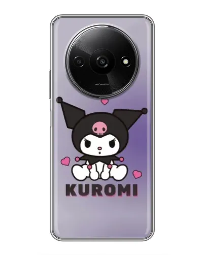 Чехол для Xiaomi Redmi A3x с картинкой «Kuromi — фиолетовый арт»