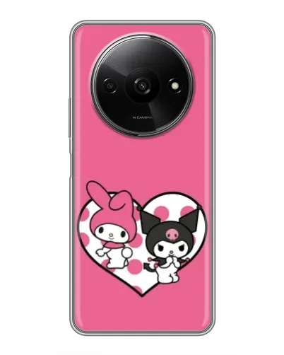 Чехол для Xiaomi Redmi A3x с картинкой «Kuromi и My Melody»